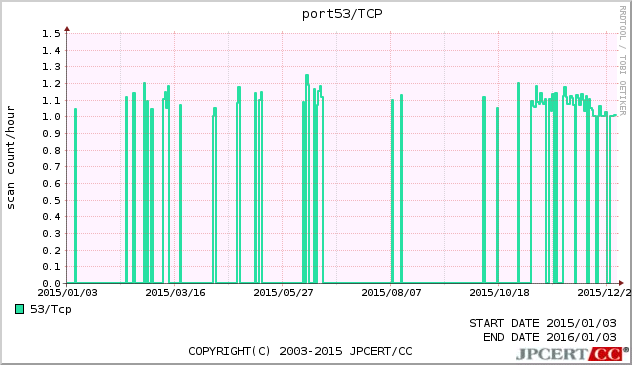DNS 1年間グラフ